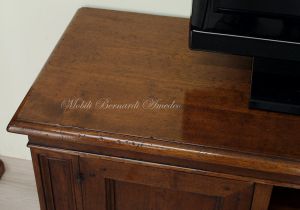 Mobile per Tv in noce massello stile classico da 145 cm con ante e cassetto